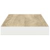 vidaXL Flytende vegghyller 4 stk eik og hvit 80x23,5x3,8 cm MDF