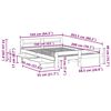 vidaXL Sengeramme uten madrass 160x200 cm heltre furu
