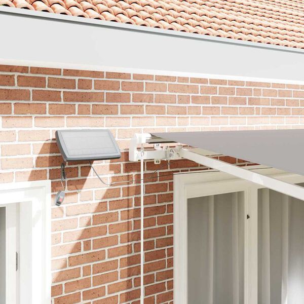 vidaXL Innvendbar Markise Lysegr&aring; 350 x 250 cm Stoff og st&aring;l