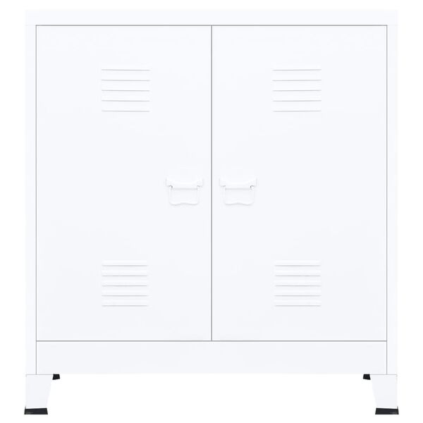 vidaXL Industriell oppbevaringskiste hvit 90x40x100 cm stål