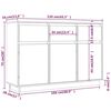 vidaXL Skjenk 110x36x75 cm heltre furu