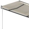 vidaXL Frittstående manuell uttrekkbar markise 350x250 cm kremhvit