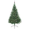 vidaXL Kunstig Forh&aring;ndsopplyst Juletre med 300 LED gr&oslash;nn 240 cm PVC