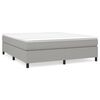 vidaXL Boxspring-sengeramme lysegr&aring; 180x200 cm Super King stoff