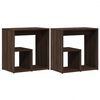 vidaXL Sidebord 2 stk brun 50x30x50 cm konstruert tre