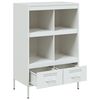 vidaXL Highboard hvit 68x39x101,5 cm stål