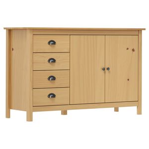 vidaXL Skjenk Hill honningbrun 130x40x80 cm heltre furu