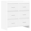 vidaXL Serviesskap Hvit 75 x 33 x 80 cm Konstruert tre