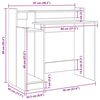vidaXL Skrivebord med hylle Gammelt tre 97 x 45 x 90 cm Konstruert tre