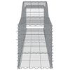 vidaXL Gabionkurver buede 9 stk 400x50x60/80 cm galvanisert jern