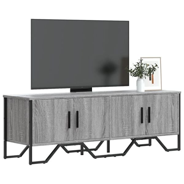 vidaXL TV-benk gr&aring; sonoma 122x34x41 cm konstruert tre