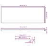 vidaXL Vinduskarmer Svart med trestruktur 140 x 50 x 4,5 cm PVC