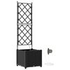 vidaXL Hageblomsterpotte Svart 40 x 40 x 142 cm PP