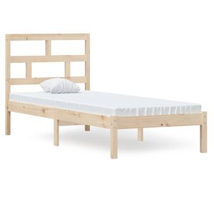 vidaXL Sengeramme 75x190 cm Small Single heltre