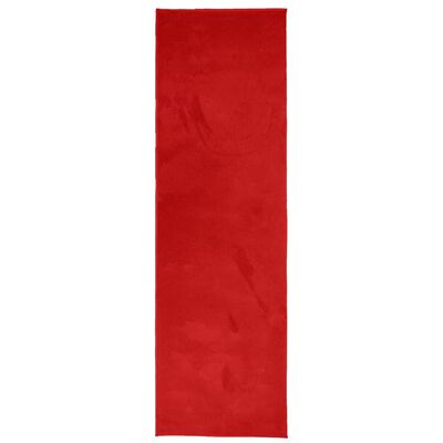 vidaXL Teppe OVIEDO kort luv rød 80x250 cm
