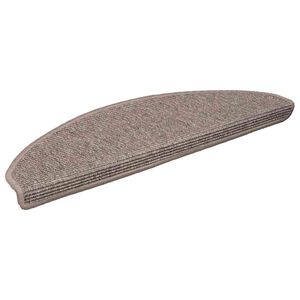 vidaXL Trappematter 15 stk 65x21x4 cm m&oslash;rk beige halvrund store