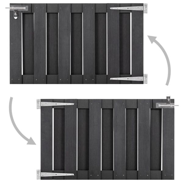 vidaXL Hageport WPC 100x60 cm grå