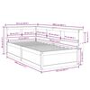 vidaXL Seng med bokhylle uten madrass voksbrun 75x190 cm heltre furu