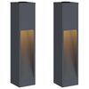 vidaXL Solcelle LED Stibelys 2 stk. Varmhvit 18 x 18 x 80 cm