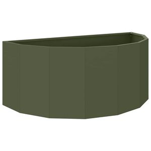 vidaXL Plantekassed Olivengr&oslash;nn 90 x 45 x 35 cm St&aring;l