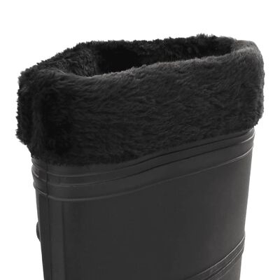vidaXL Regnstøvler med avtakbare sokker svart str 38 PVC