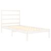 vidaXL Sengeramme hvit heltre 75x190 cm Small Single