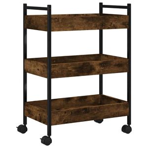 vidaXL Kj&oslash;kkentralle r&oslash;kt eik 50x30x70 cm konstruert tre
