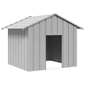 vidaXL Hundehus med tak 131x101x102 cm galvanisert st&aring;l
