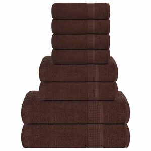 vidaXL 8-delers h&aring;ndklesett FROGN brun 360 gsm