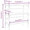 vidaXL Konsollbord brun eik 75x32x75 cm konstruert tre