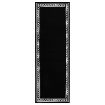 vidaXL Gulvteppe BFC svart med motiv 80x200 cm