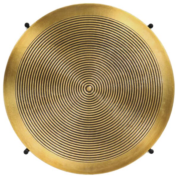 vidaXL Bordsett 2 deler messing-dekket MDF