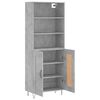 vidaXL Highboard betonggr&aring; 69,5x34x180 cm konstruert tre