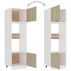 vidaXL Skap for mikrobølgeovn sonoma eik 60x57x207 cm konstruert tre