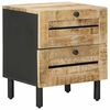 vidaXL Nattbord Naturlig 40 x 33 x 46 cm Massiv mango tre
