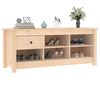 vidaXL Skoskap 110x38x45,5 cm heltre furu