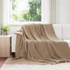 vidaXL Kastepledd 6 pcs Kamel 220 x 240 cm Fleece