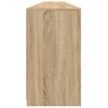 vidaXL Skjenk med LED-lys sonoma eik 283x37x67 cm