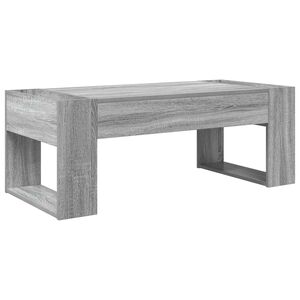 vidaXL Kaffebord Gr&aring; Sonoma 110 x 50 x 41 cm Konstruert tre