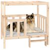 vidaXL Hundeseng 105,5x83,5x100 cm heltre furu