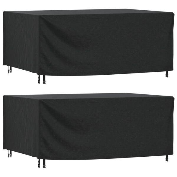 vidaXL Hagem&oslash;beltrekk 2 stk svart 225x143x90 cm vanntett 420D