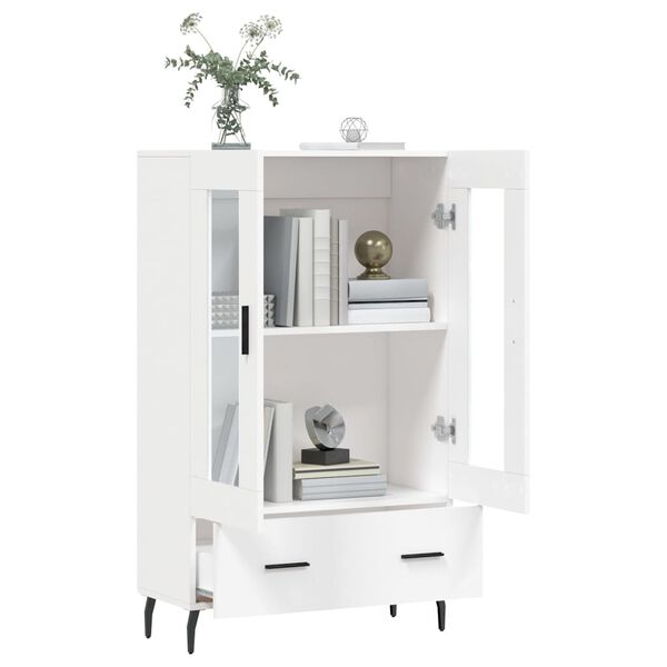 vidaXL Highboard hvit 69,5x31x115 cm konstruert tre