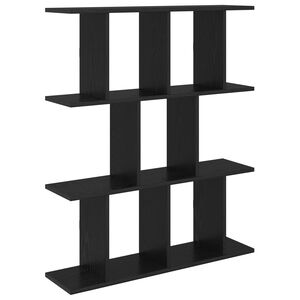 vidaXL Vegghylle Svart eik 80 x 20 x 96 cm Konstruert tre