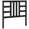 vidaXL Sengegavl svart 106x4x100 cm heltre furu