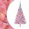 vidaXL Kunstig Forh&aring;ndsopplyst Juletre med 150 LED Rosa 120 cm PVC