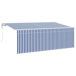 vidaXL Uttrekkbar markise Bl&aring; 350 x 200 cm stoff