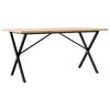 vidaXL Spisebord X-ramme 140x80x75,5 cm heltre furu og st&aring;l