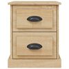 vidaXL Nattbord sonoma eik 39x39x47,5 cm konstruert tre