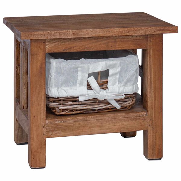 vidaXL Sidetabell Brun Massivt mahognitre