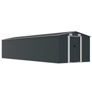 vidaXL Hageskur antrasitt 257x779x181 cm galvanisert st&aring;l